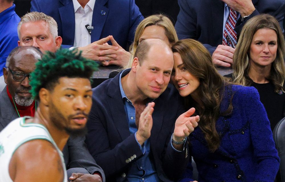 Prince William and Princess Kate are sitting courtside at the Heat-Celtics game
