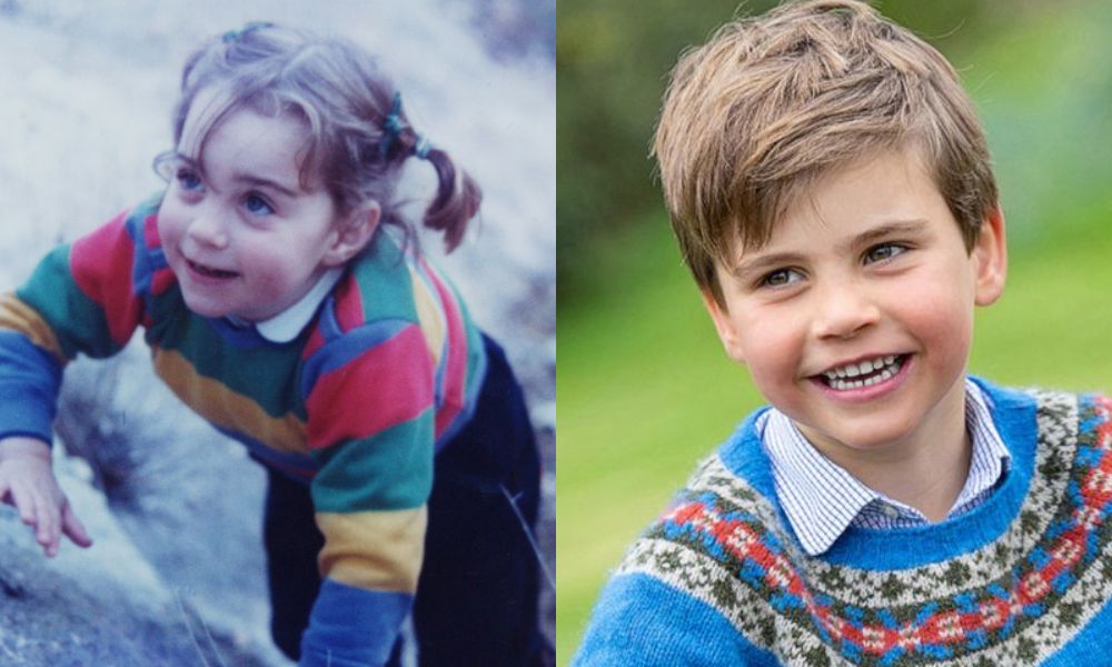 Prince Louis Looks Identical To his Mom Kate In Birthday Photo