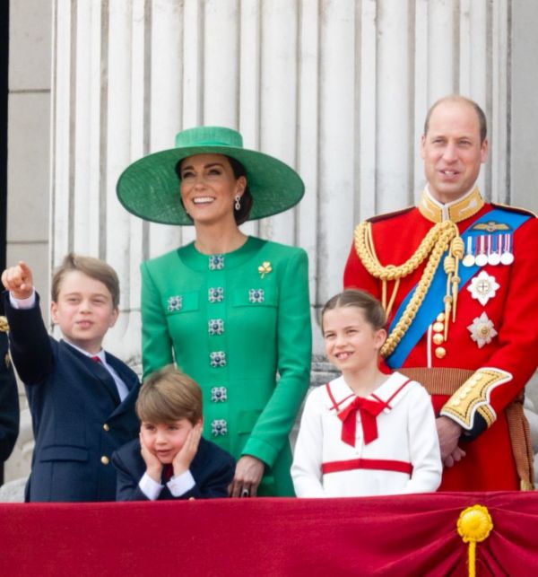 Wales family watch the flypast for Trooping the Colour