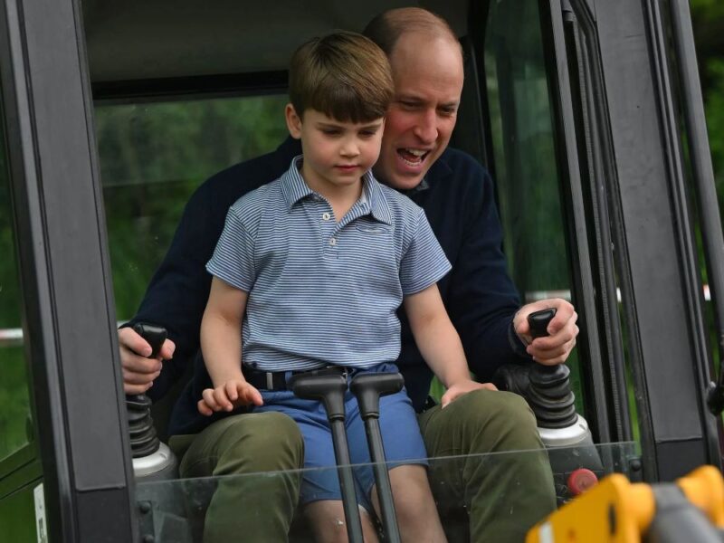Prince William and Prince Louis