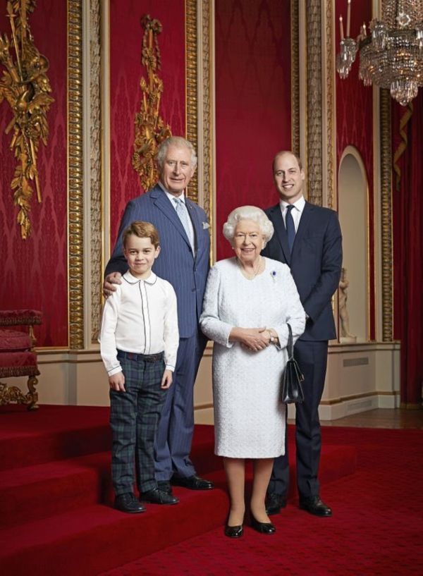Prince George in 2019 when he took the photo with the Queen, Prince Charles and Prince William