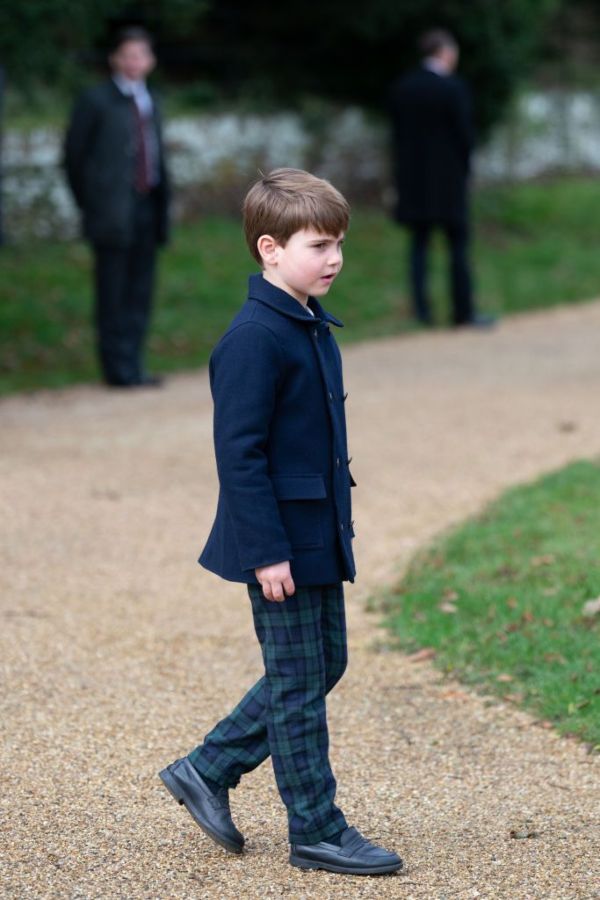 Prince Louis after attending the Christmas Day morning church service 2023