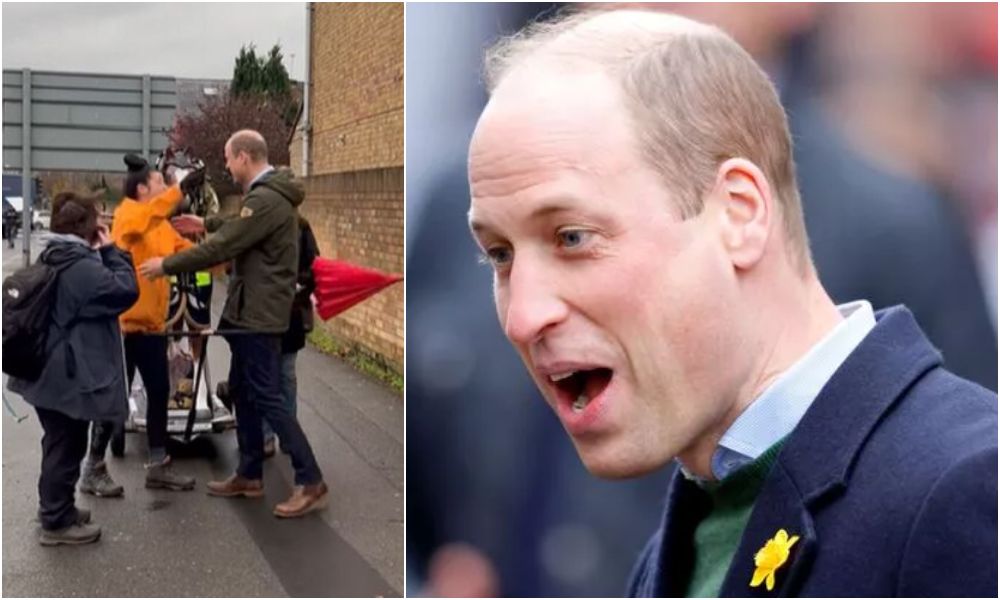 Prince William Shouts 'Boo' As He Surprises Fan During Charity Walk