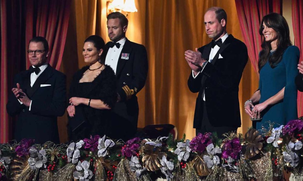 Prince William and Kate Royal Variety Performance 2023 with Swedish royals Crown Princess Victoria