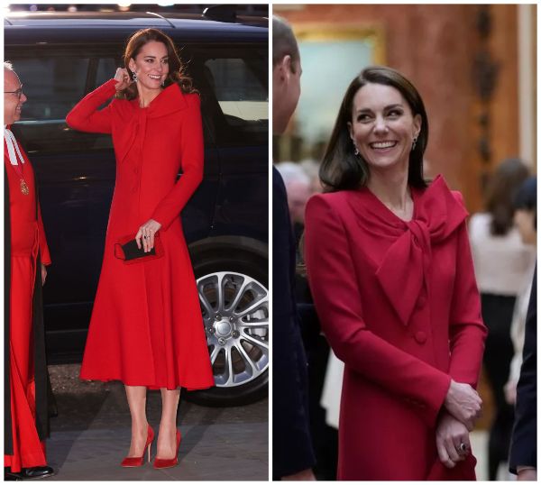 The Princess wear this red coat dress by Catherine Walker 2022 and 2023