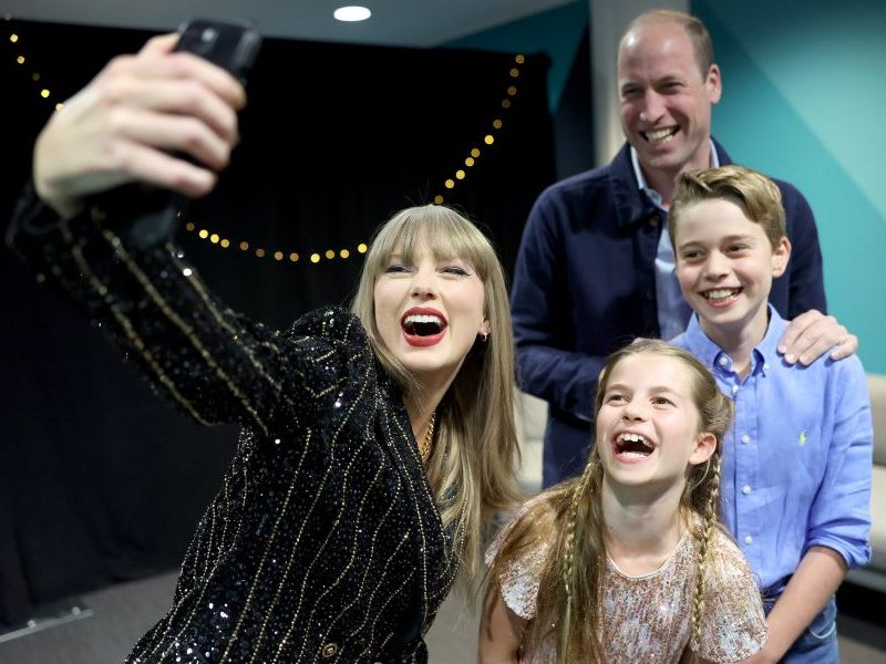 Prince William, George And Charlotte Pose For Selfie With Taylor Swift