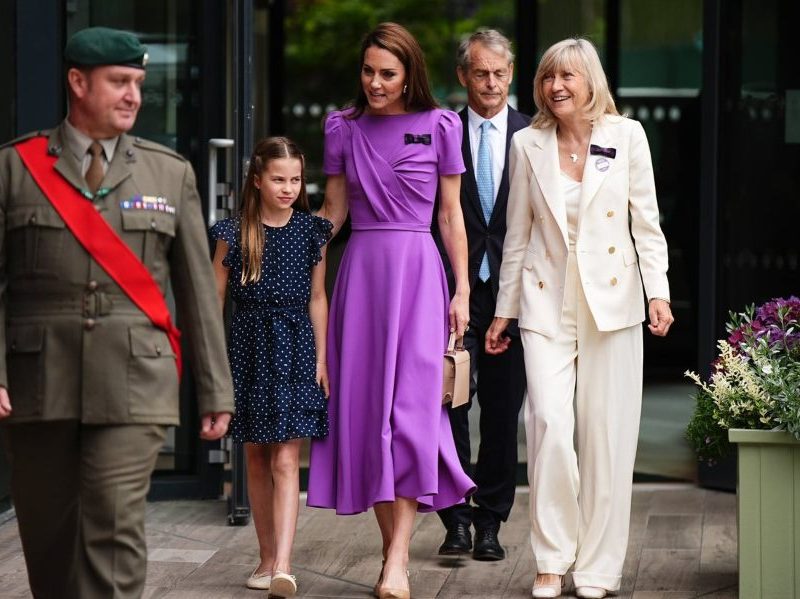 Princess Kate Joined By Princess Charlotte Arrives At Wimbledon Final
