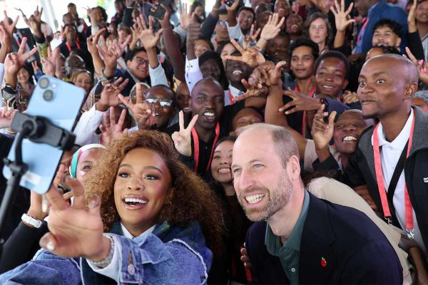 Prince William takes selfie in Cape Town, South Africa