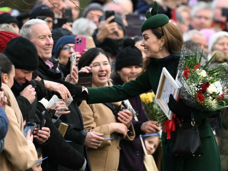 Princess Kate Hugs Cancer Patient After Christmas Day Service At Sandringham