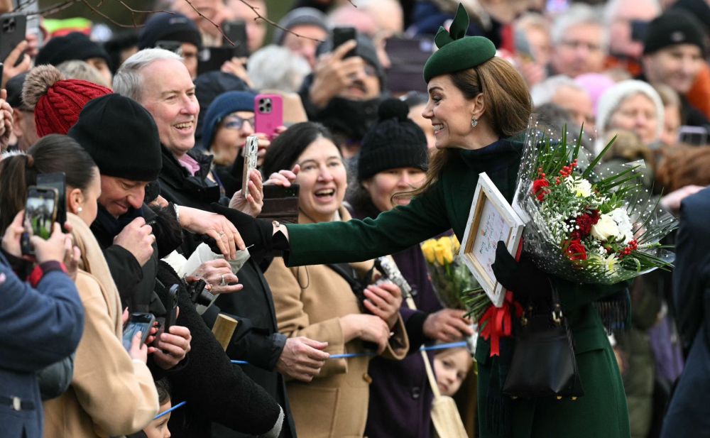 Princess Kate Hugs Cancer Patient After Christmas Day Service At Sandringham