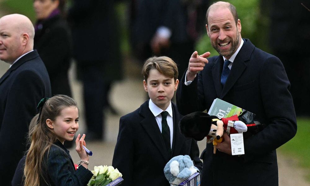 William George Charlotte Christmas Church Service in Sandringham