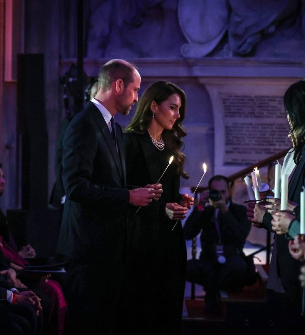 The Prince and Princess of Wales honouring the victims of the Holocaust