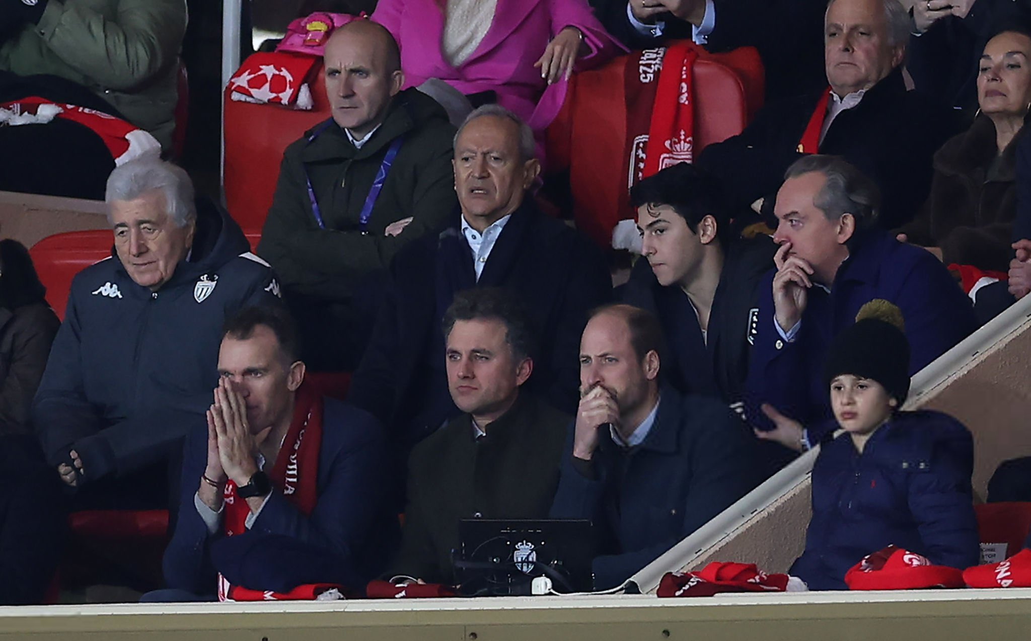 The Prince of Wales during the Aston Villa - Monaco game