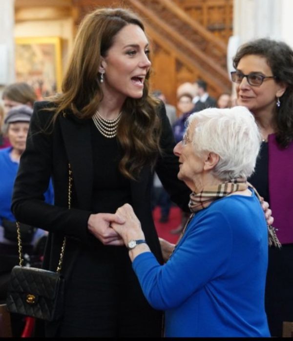 The Princess of Wales with Holocaust survivors