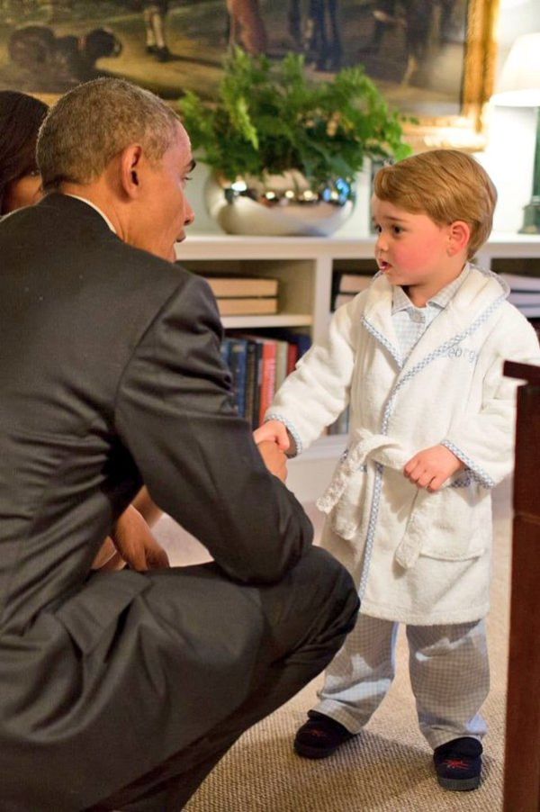 Prince George casually meeting Barack Obama in his pj's will forever be iconic