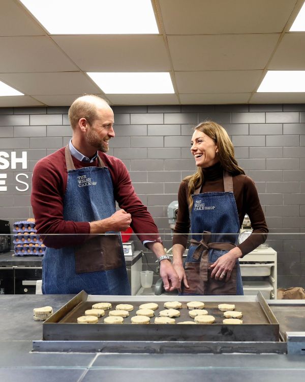 The Prince and Princess of Wales' make Welsh cakes