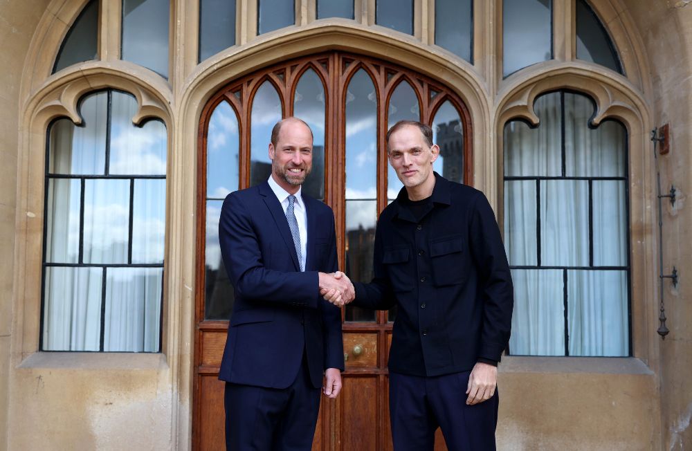 The Prince of Wales meets with the new England Manager Thomas Tuchel