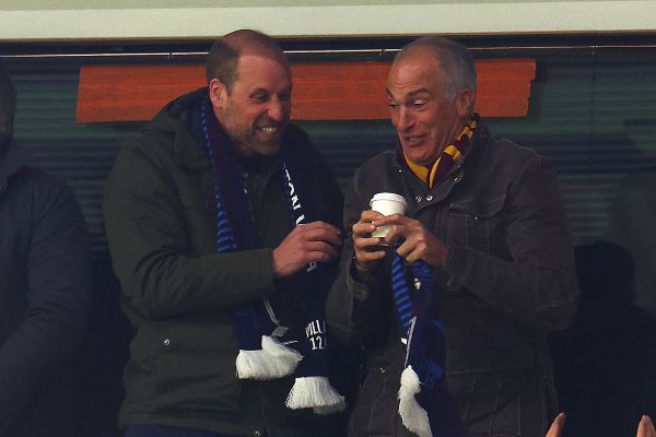 Prince William celebrates Aston Villa's impressive 3-0 victory