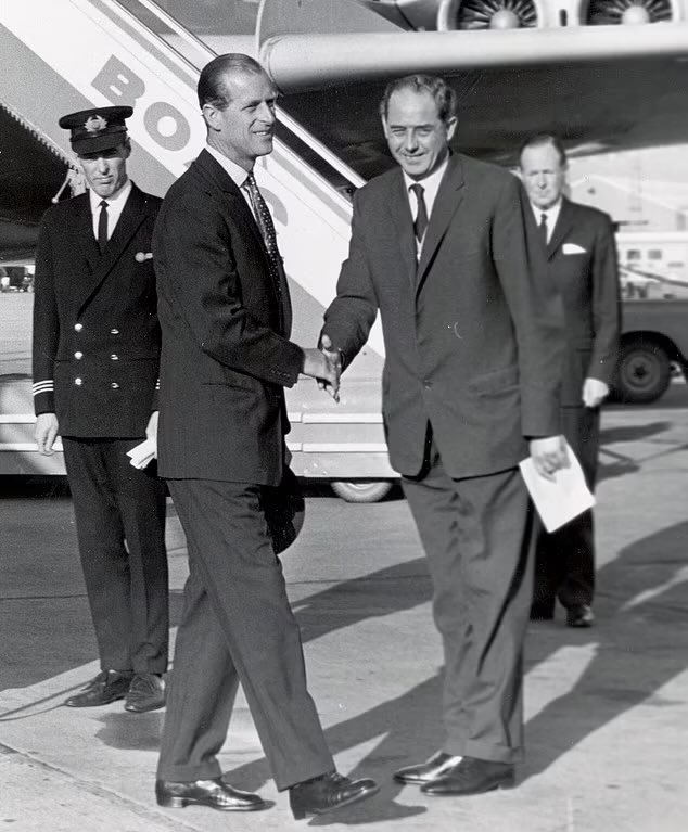 Captain Peter Middleton then 42, was a co-pilot who flew alongside Prince Philip then 41, during his tour to South America