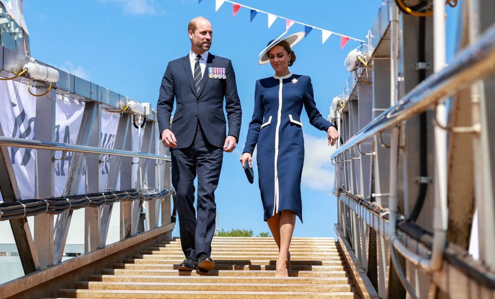 Princess Catherine Honors Naval Tradition in Stylish Navy Ensemble at Ship Christening