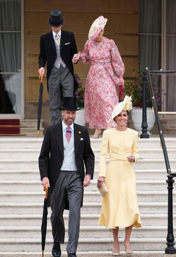 The Duke and Duchess of Edinburgh and The Prince and Princess of Wales are just at Buckingham Palace