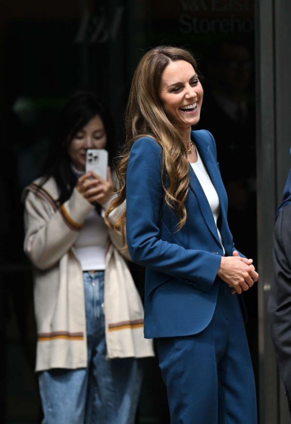 The Princess of Wales visits the V&A East Storehouse in London today