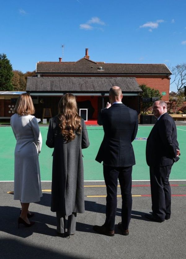 The Prince and Princess of Wales are visiting Churchtown Primary School to see the new commemorative