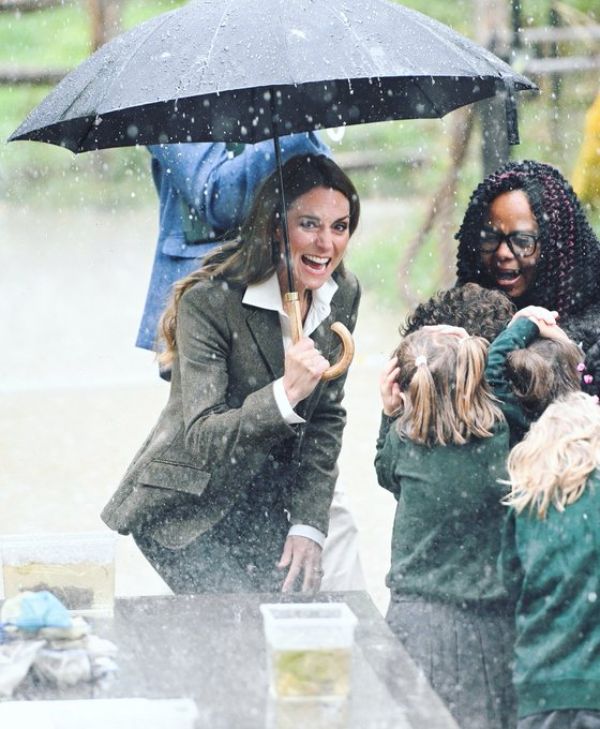 The sunshine in the rain, the Princess of Wales