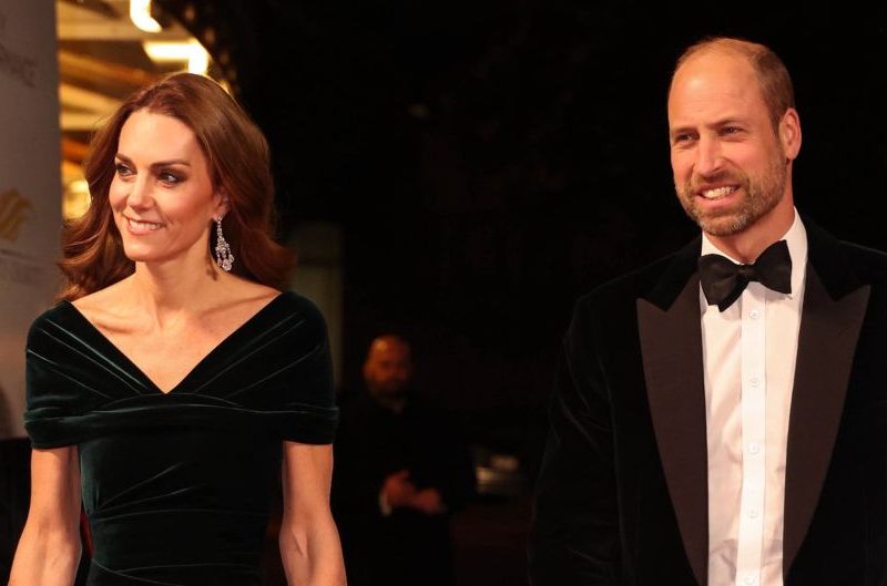 Princess Kate and Prince William Shine in Velvet at Their First Red Carpet in Two Years