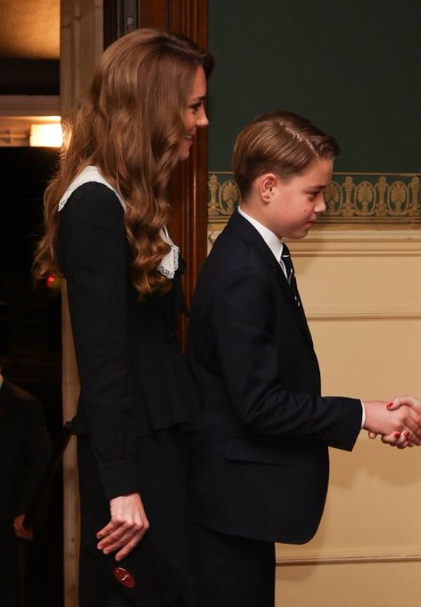 The Princess of Wales and Prince George attending the Festival of Remembrance at the Royal Albert Ha