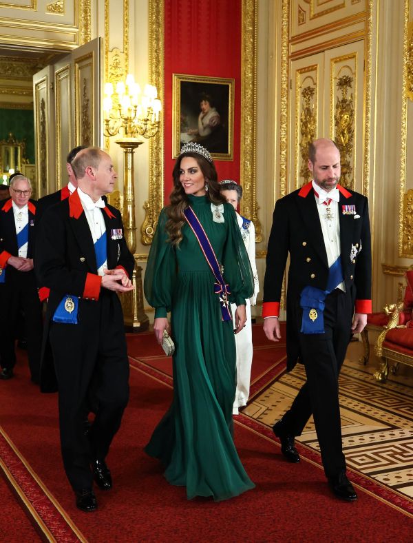 The Duke of Edinburgh with The Prince and Princess of Wales at State Banquet