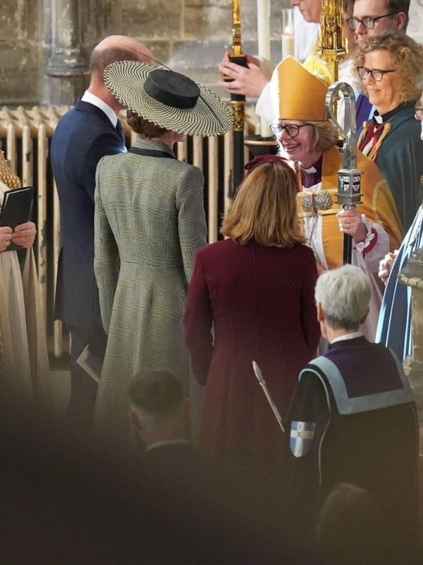 The New Archbishop of Canterbury Dame Sarah Mullally speaks with The Prince and Princess of Wales