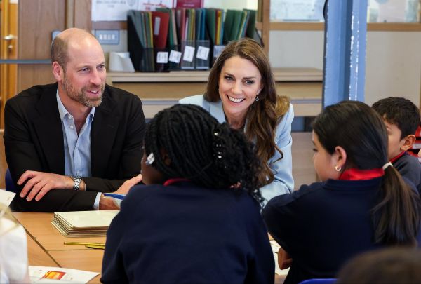 The Prince and Princess of Wales during a visit to IntoUniversity