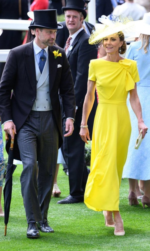 The Prince and Princess of Wales during the carriage procession on day two of Royal Ascot