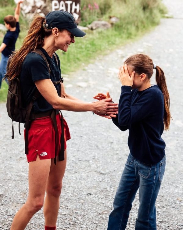 The Princess of Wales being welcomed by Princess Charllote