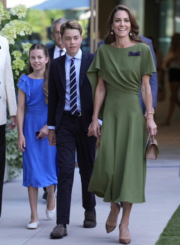Their Royal Highnesses, The Prince & Princess of Wales arrive ahead of the Gentlemen's Singles Final