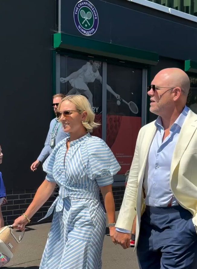 Zara and Mike Tindall attend day ten of the 2026 Wimbledon